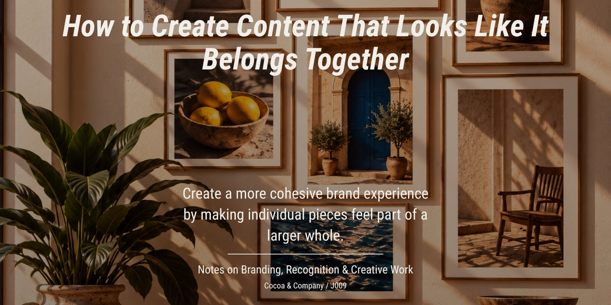 How to Create Content That Looks Like It Belongs Together
