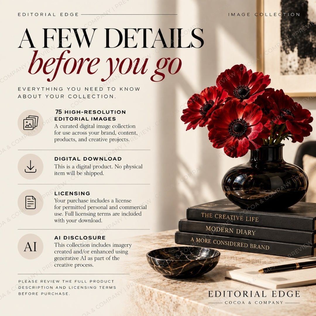 Editorial Edge — 75 Editorial Images for Brands & Creators