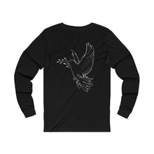 Load image into Gallery viewer, Peace - Unisex Jersey Long Sleeve Tee (front and back print)
