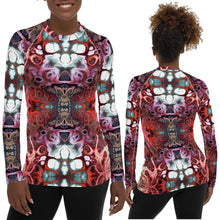 Load image into Gallery viewer, Marble Rose - Women&#39;s Rash Guard
