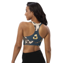 Load image into Gallery viewer, Golden Cheetah - Longline sports bra
