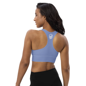 Periwinkle - Longline sports bra