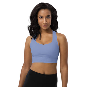 Periwinkle - Longline sports bra