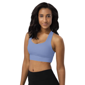 Periwinkle - Longline sports bra