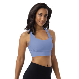 Periwinkle - Longline sports bra