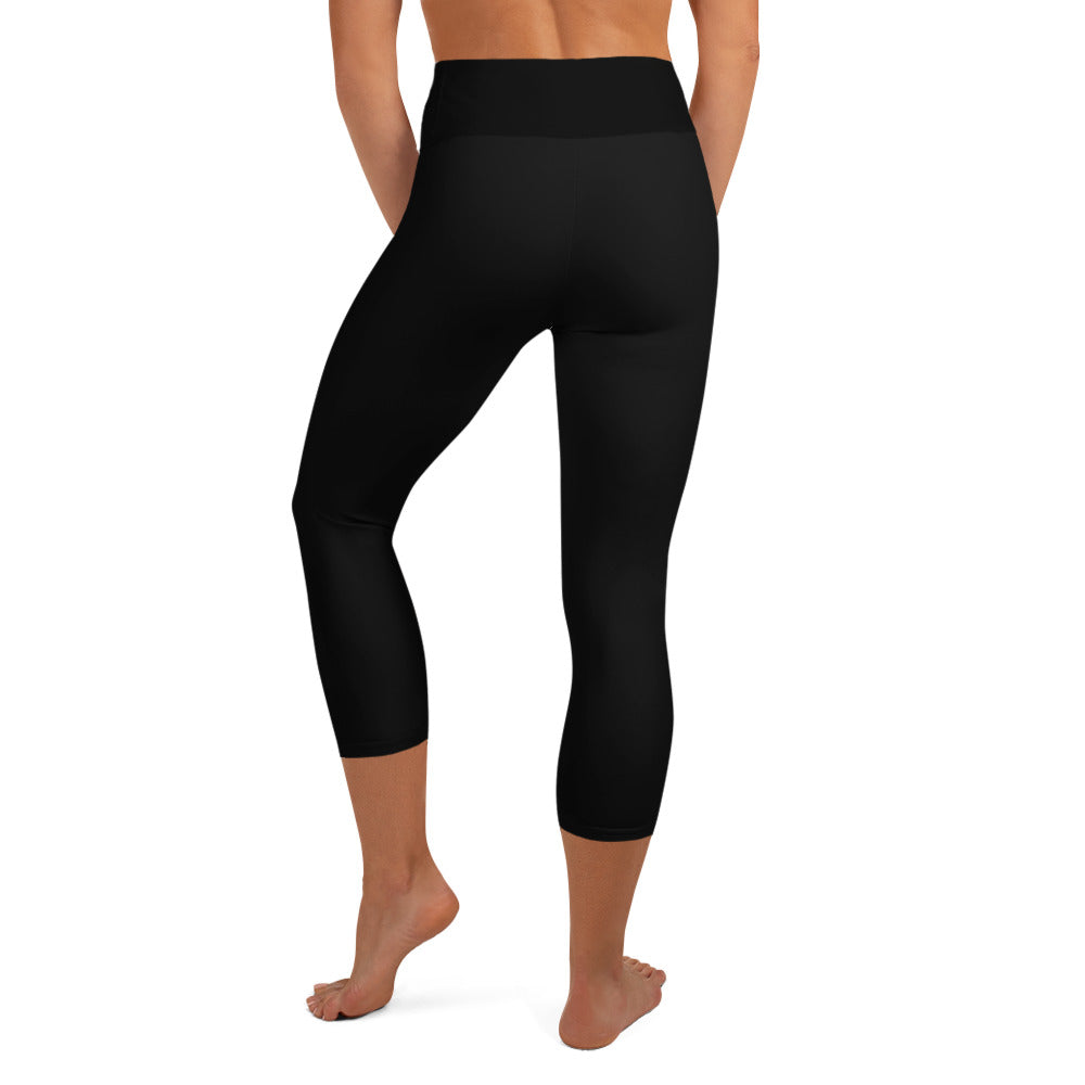 Yoga Capri Leggings - Black Logo – Cocoa & Company