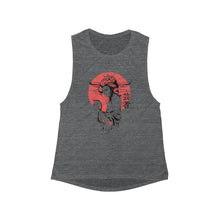 Load image into Gallery viewer, Geisha - Women&#39;s Flowy Scoop Muscle Tank (front and back print)
